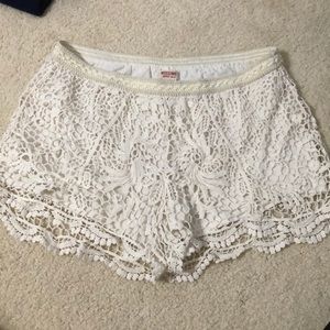 Mossimo Comfy Lace Off-White Shorts